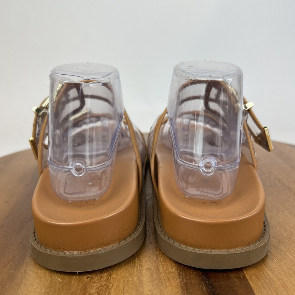 Womens Schutz Naomi Vinyl Leather Double Strap Slip On Sandals Slides Size 10 B - Picture 4 of 9